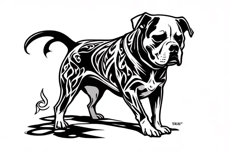 Grim Reaper With Pitbull