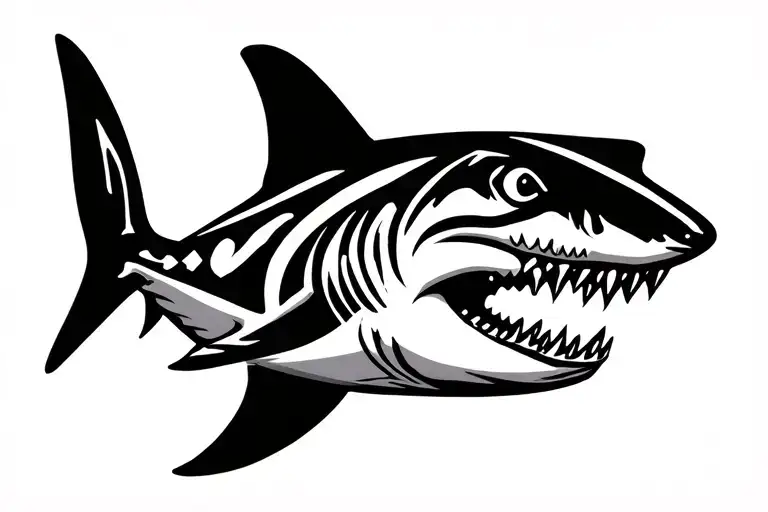 Hammerhead Shark Minimal Design Inspired