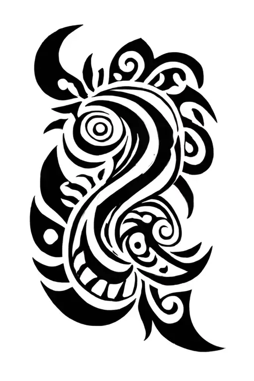 Taino Signs Sleeve Tattoo Design