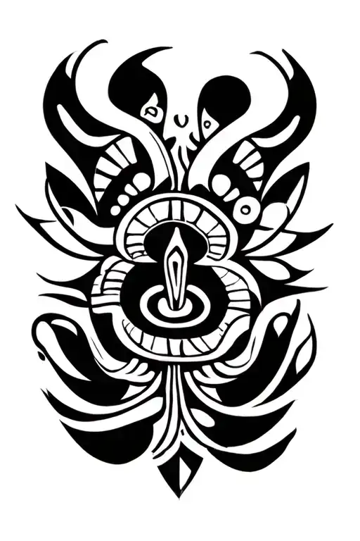 Taino Signs Sleeve Tattoo Design