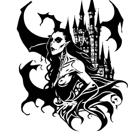 Vampire With Castle On Back