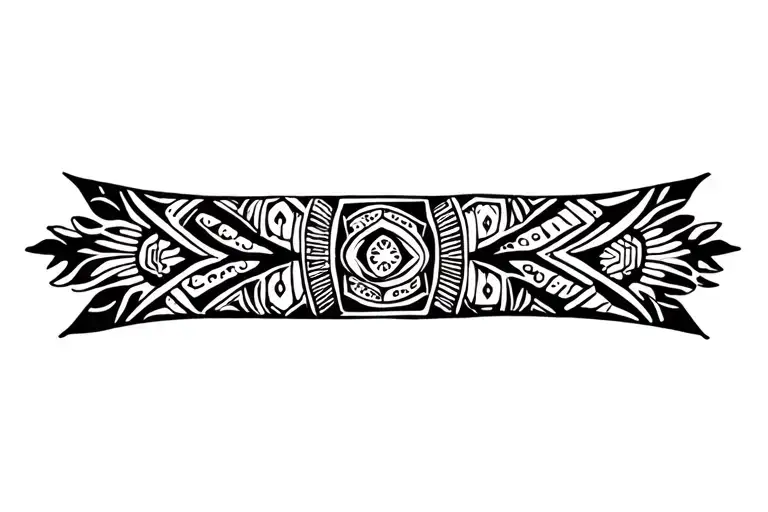 Forearm Armband Tattoo Based On Guam