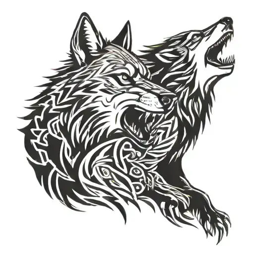 Wolves Fighting