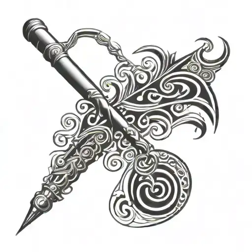 Tin Whistle Incorporated Into The Design