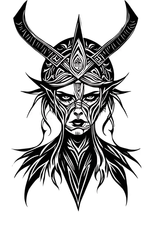 Viking Mental Health Awareness With Hel Nordic Godess