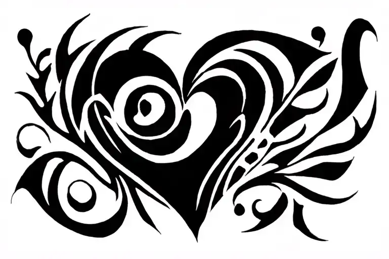 Neotribal Tattoo Low Part Of The Back And What Center Of The Tattoo Is A Heart
