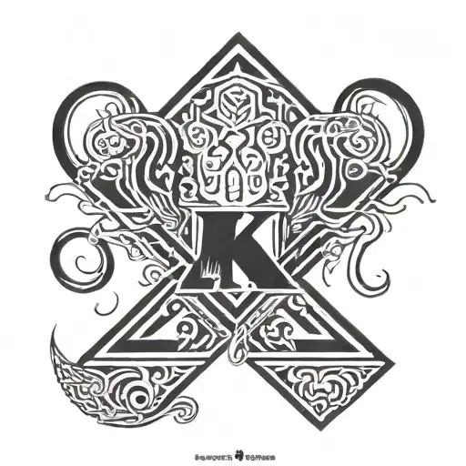 Cool Letter K Shaped Like A Burnt Rat Head Bone