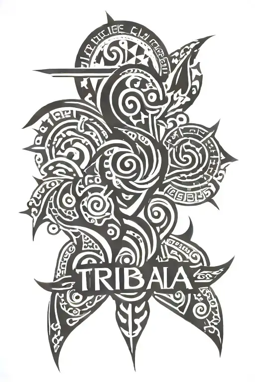 Tribal With Names Incorporated Into The Design