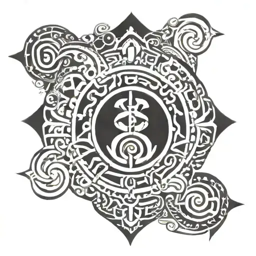 Taino Druidic Tattoo Fractal