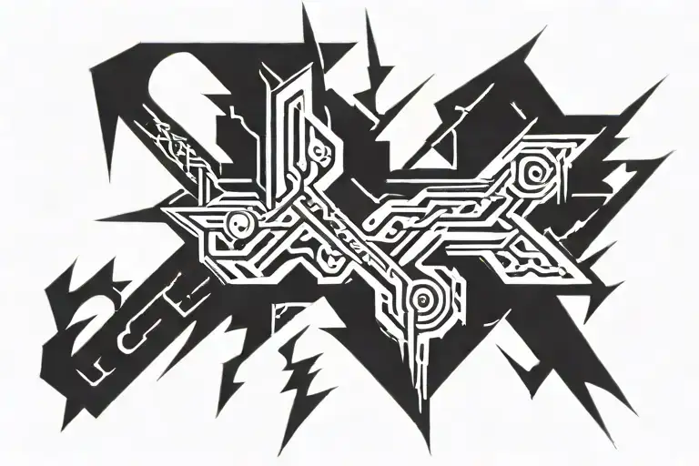 Nordic Lightning Bolt Symbol