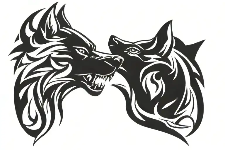 Two Wolf Head