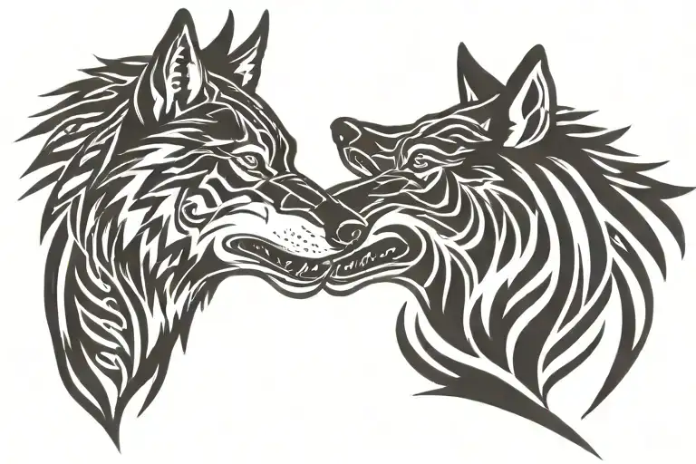 Two Wolf Head