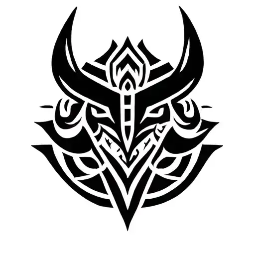 Vikings Symbols Mixed With Tribals