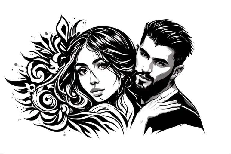 Man And Litel Gril Realistic Right