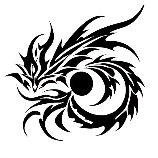 Fairy Tail Symbol Mixed With Dragon