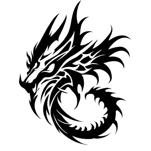 Anime Fairy Tail Symbol Mixed With Dragon