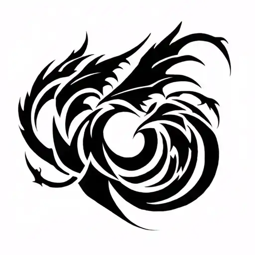 Anime Fairy Tail Symbol Mixed With Dragon