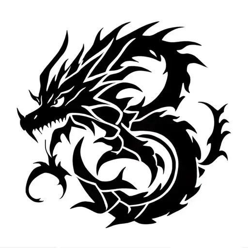Anime Fairy Tail Symbol Mixed With Dragon