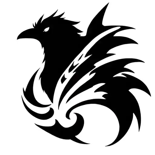 Anime Fairy Tail Symbol Mixed With Raven