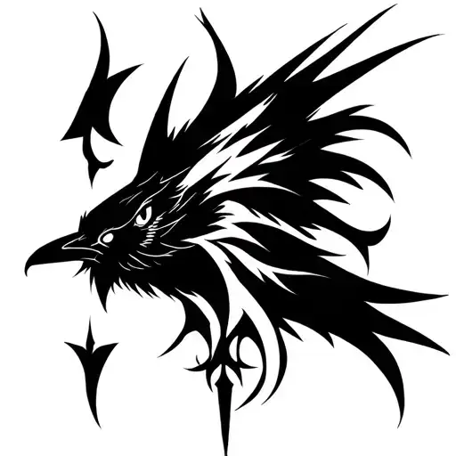 Anime Fairy Tail Symbol Mixed With Raven