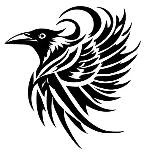 Raven Bird Tatto