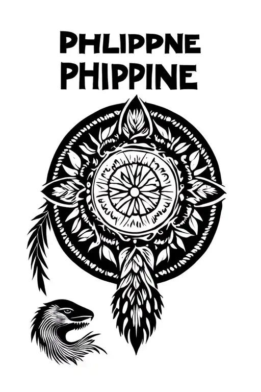 Philippine Flag And Native Animals