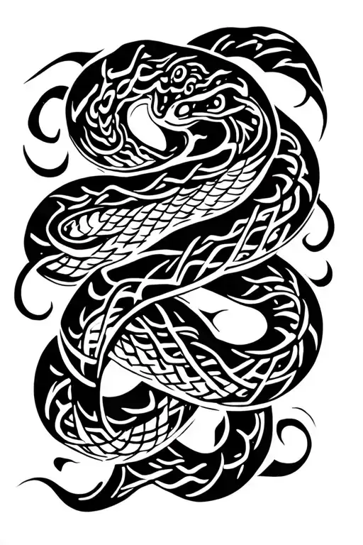 A Snake Weaving Down An Arm Sleeve
