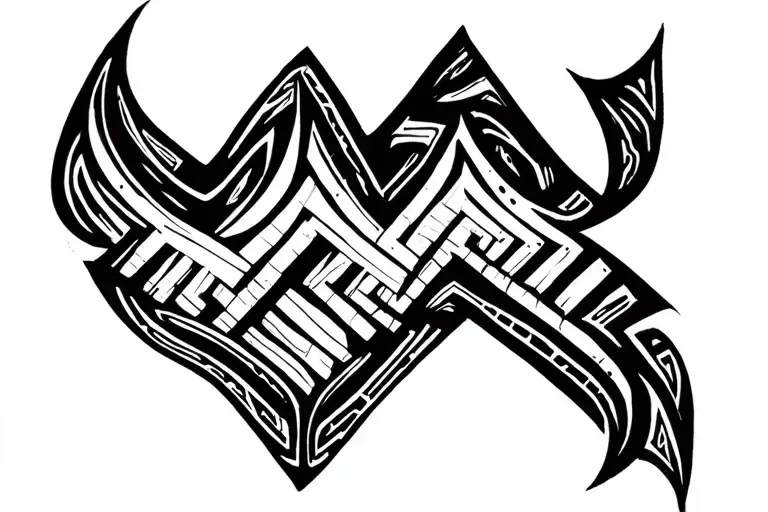 Trippy Curvy Zig Zag Pattern Inspired