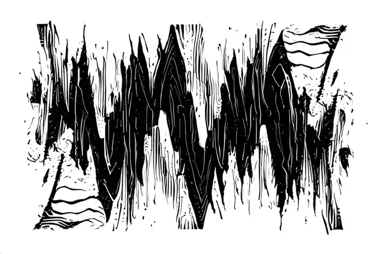 Trippy Curvy Zig Zag Pattern Art
