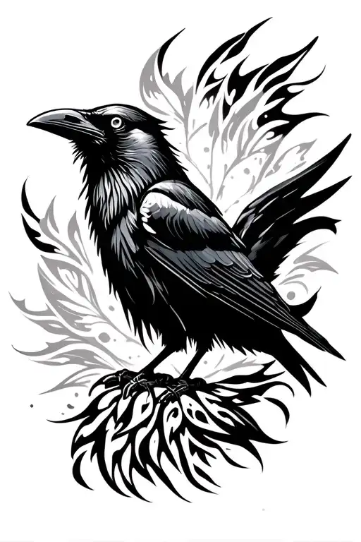 Raven Perched