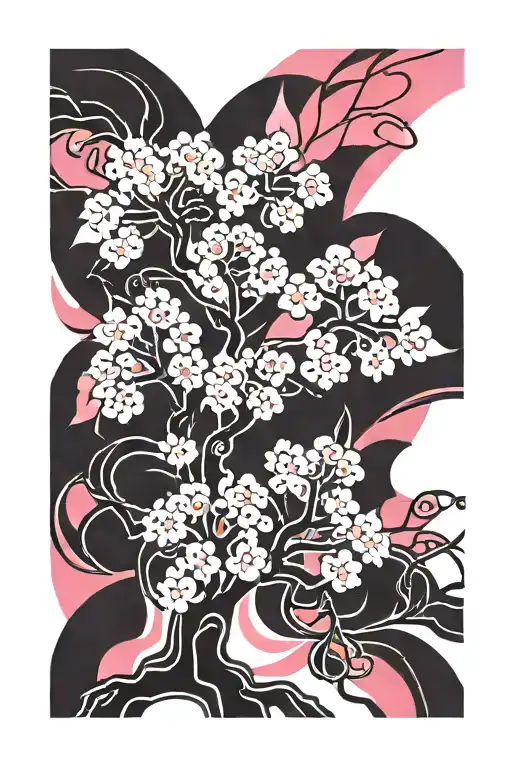 Cherry Tree With Pink Leaves