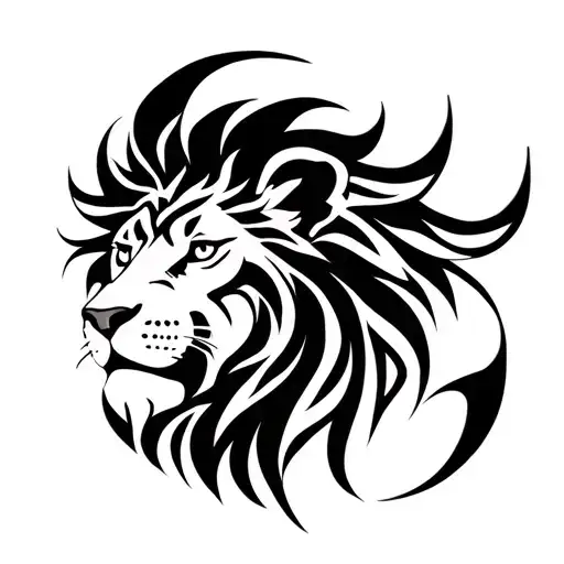 Lion Face Surrounded