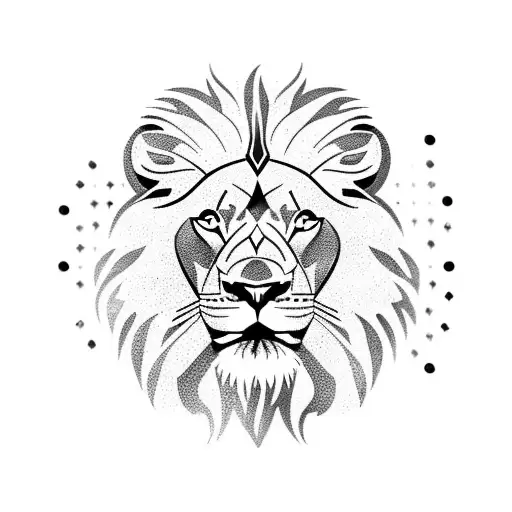 Lion With Roman Numerals With Multiple Dates