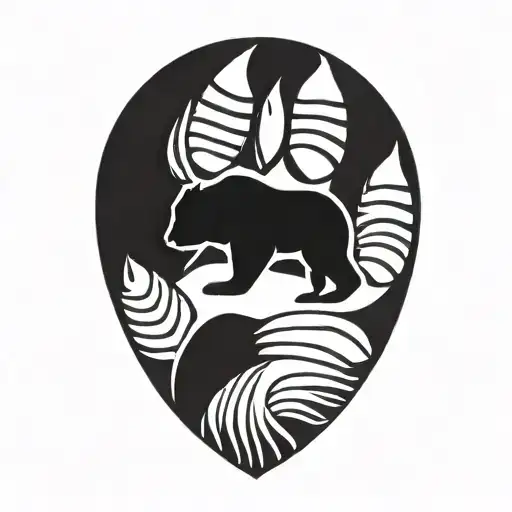 Bear Paw Print