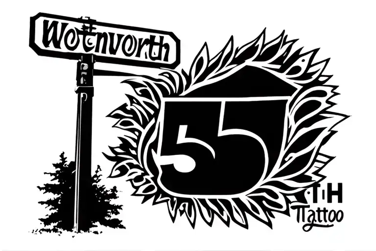 Street Sign 55Th And Wentworth