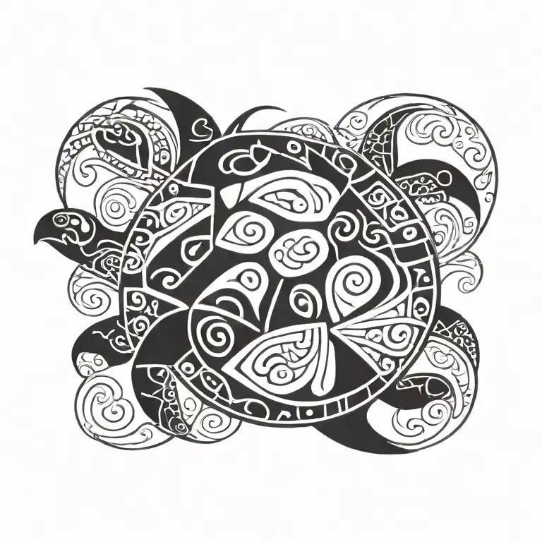 A Native American Turtle Tribal Design Inspired By The Northern California Coastal Tribes