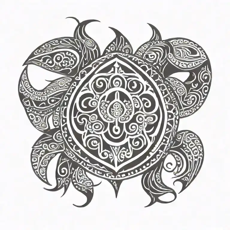 A Native American Turtle Tribal Design Inspired By The Northern California Coastal Tribes