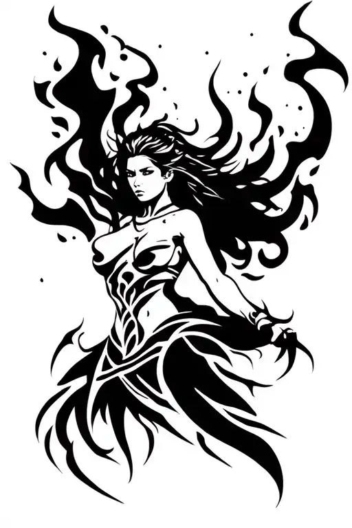 Warrior Woman Sexy Fire