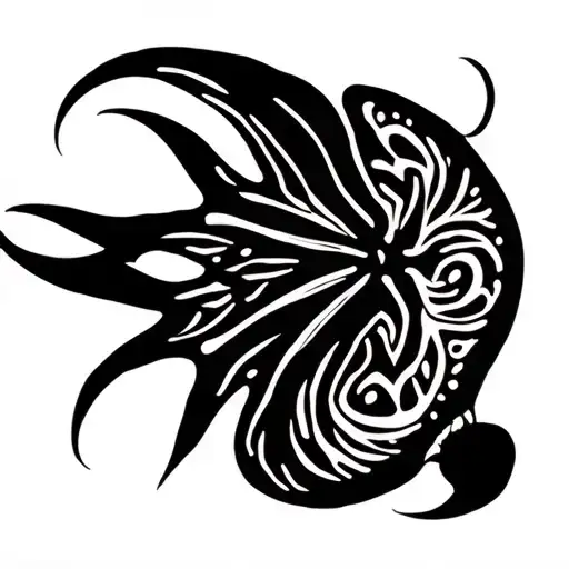 Stingray Silhouette Against A Backdrop