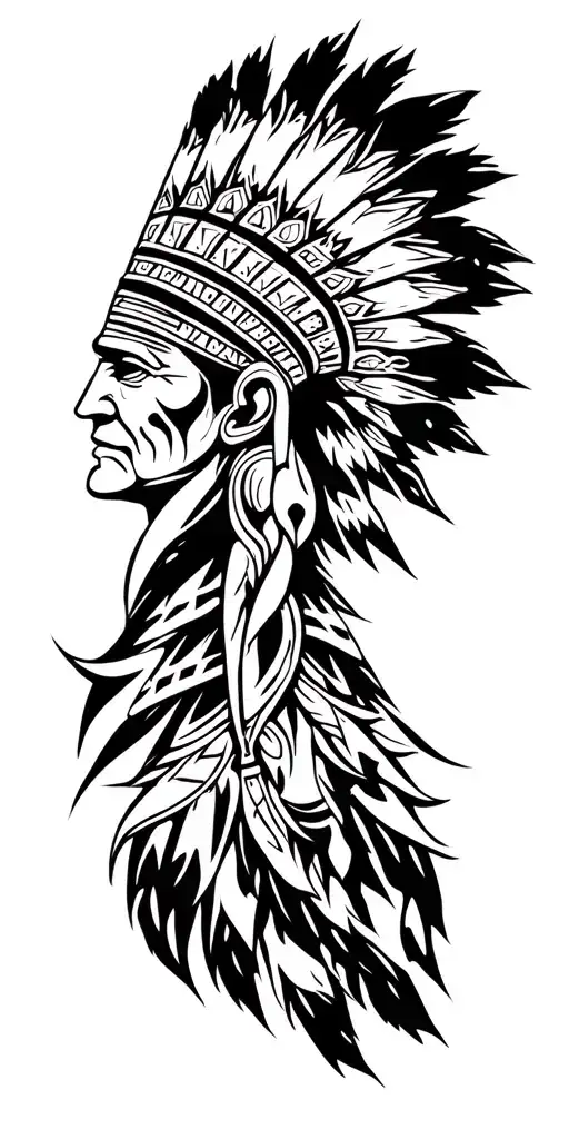 Tribal Chief Tattoo Design