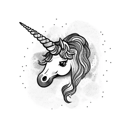 Trippy Unicorn With The Word Mom