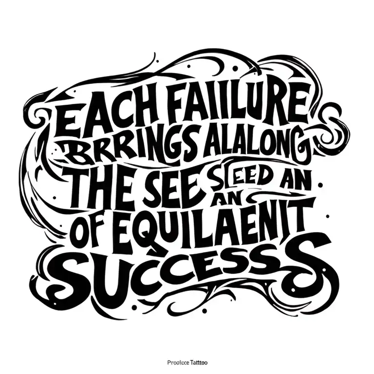 Phrase Each Failure Brings Along The Seed Of An Equivalent Success