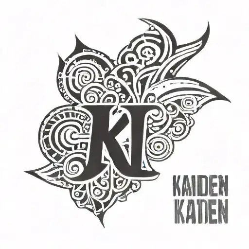 The Name Kaiden In A Tribal Font