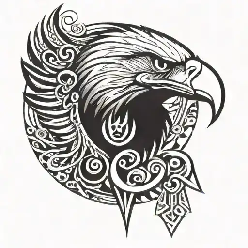 Eagle Head With Libra At Bottom The Eagle's Wing