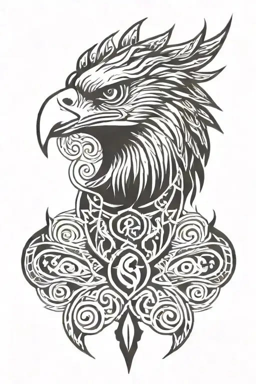 Eagle Head With Libra At Bottom The Eagle's Wing