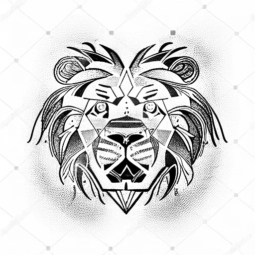 A Cybernetic Lion Eating An Analog Hare