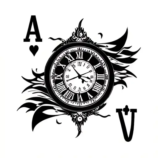 Canon And Clock And Ace