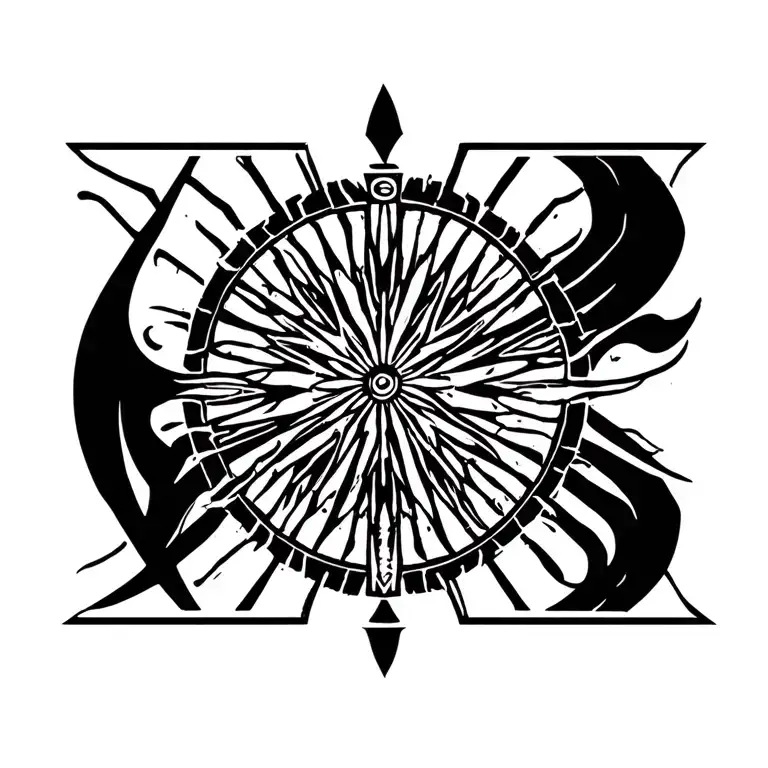 Symbol Or First Letters Of The Sentence About Survival And Perseverance In The Wheel