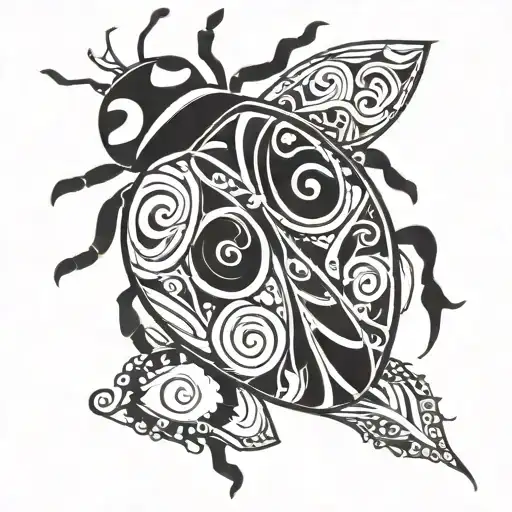 Ladybug Made Of Stained Glass