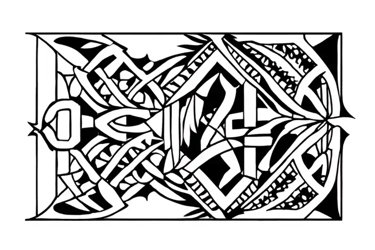 Ornament Geometric Simple With Insensible Title 'Pride And Prejudice'